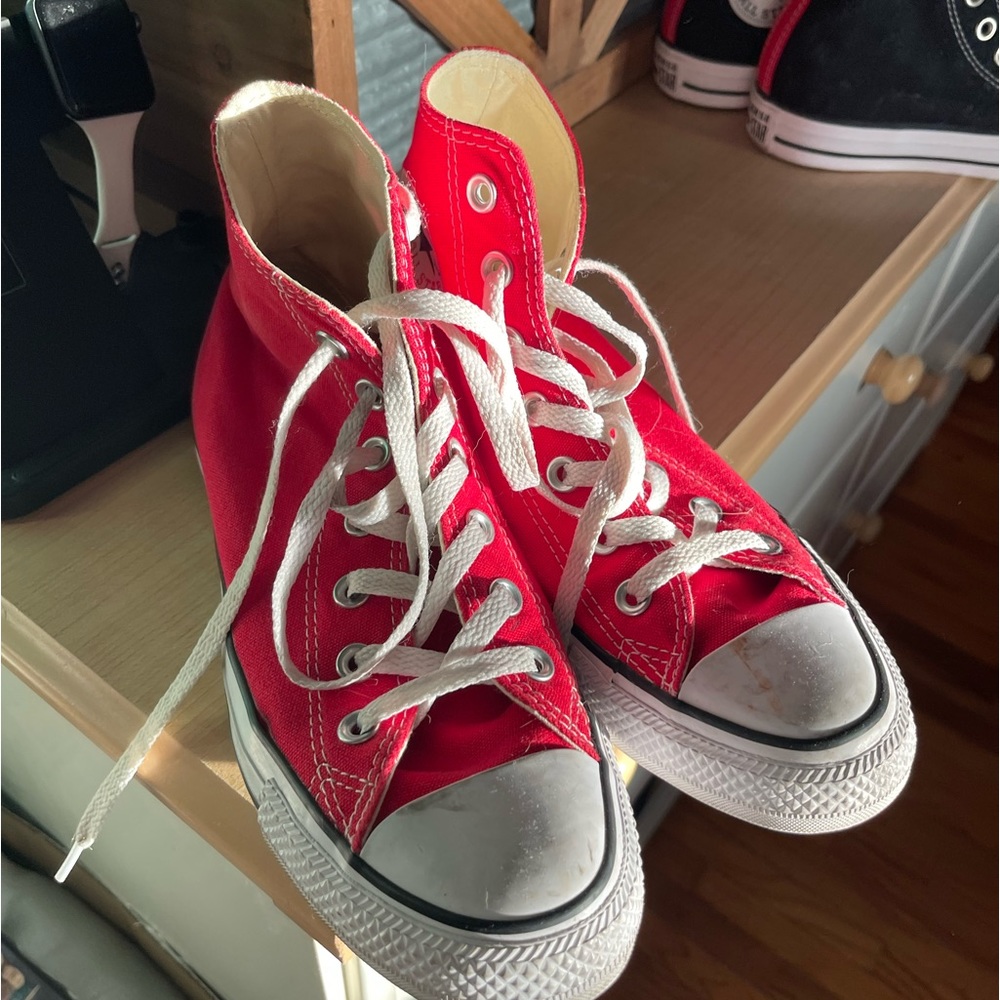 Red Hightop Converse